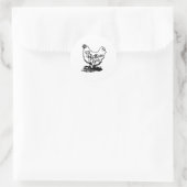 Kippenhoen Fat Bottom Napkin Ronde Sticker (Tas)