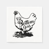 Kippenhoen Fat Bottom Napkin Servet (Voorkant)