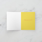 Kippenhoen geel Dank u Bedankkaart (Binnen)