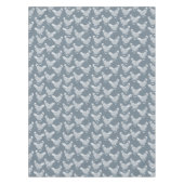 Kippenhoen Pluimvee Dusty Blauw en Wit Tafelkleed (Voorkant)