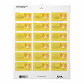 Kippenhoen Vogel Geel Terugkeer Adres Etiket (Full Sheet)