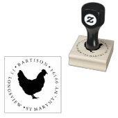 Kippenhoen zakelijk ADRES Rubberstempel (Gestempeld)