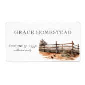 Kippenhok Boerderijhek Eierdoos Etiket (Voorkant)
