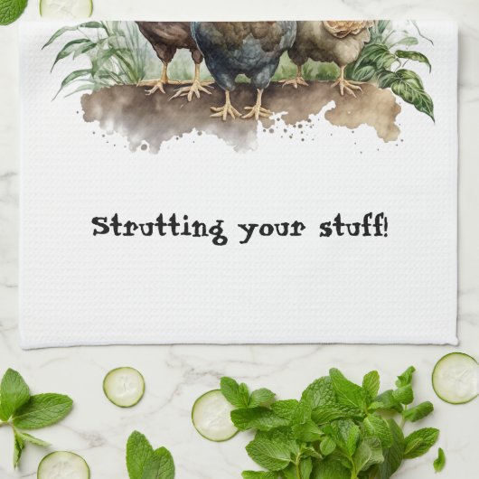 Kippenhok Kippen en Haan Theedoek (Gevouwen)