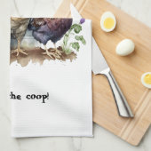 Kippenhok Kippen en Haan Theedoek (Quarter Fold)