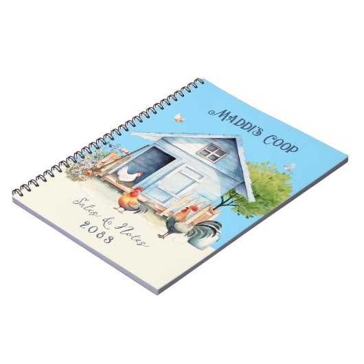 Kippenhok Manager Aangepast Notitieboek (Linkerzijde)