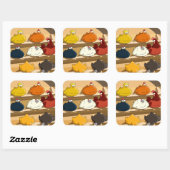 Kippenhok Paaseieren Vierkante Sticker (Vel)