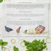 Kippenhok | Rustieke Boerderij Monogram Theedoek (Gevouwen)