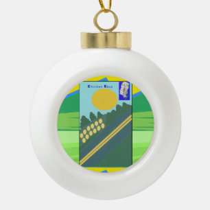 Kippenhok Sneeuwvlok Omlijst Ornament