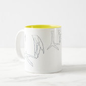 kippenhok tweekleurige koffiemok (Voorkant links)