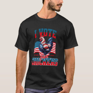 Kippenhumor verkiezingsdag 2024 Democraat Republik T-shirt