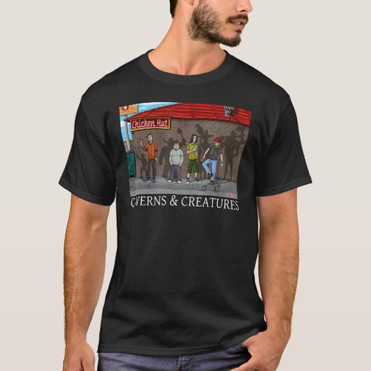 Kippenhut Grotten & Wezens T-shirt (Voorkant)