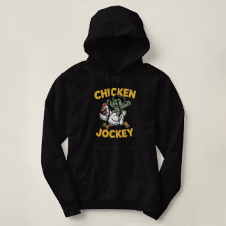 Kippenjockey Grappige Groene Monster Rijdt Kip Hoodie