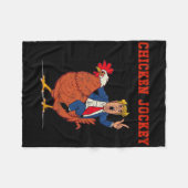 Kippenjockey Grappige Trump Mop Fleece Deken (Voorkant (Horizontaal))