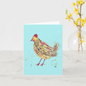 Kippenkaart Kaart (Gele Bloem)