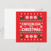 Kippenkerstmis Het is Kerst Morsige Kerst Kip Feestdagenkaart (Voorkant / Achterkant)