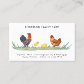 Kippenkippen Pluimveevrij bereik Eieren QR-code Bo Visitekaartje (Voorkant)