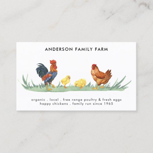 Kippenkippen Pluimveevrij bereik Eieren QR-code Bo Visitekaartje (Voorkant)