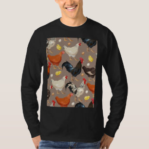 kippenkleurig patroon Actief T-shirt