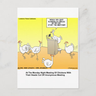 Kippenkop Anonieme Cartoon Geschenken & T-shirts Briefkaart