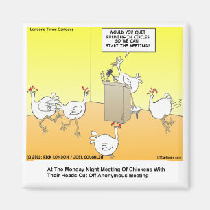 Kippenkop Anonieme Cartoon Geschenken & T-shirts Magneet