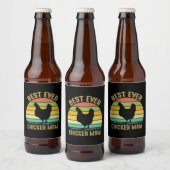 Kippenkunst de Beste Kippenmoeder Ooit Bier Etiket (Flessen)
