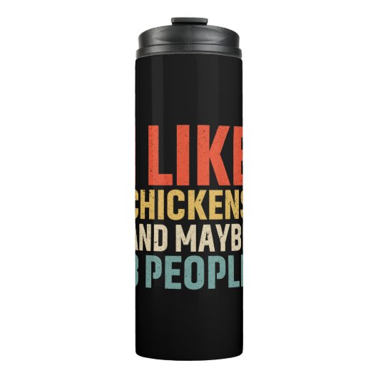 Kippenkunst die ik leuk vind thermosbeker (Voorkant)