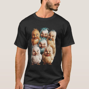 Kippenkunst, Gekke Kip, Kleurrijke Kunst T-shirt