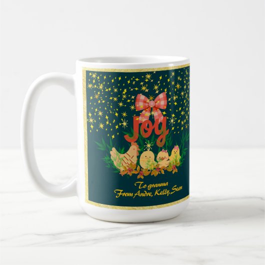 Kippenland Kerstmis  Koffiemok (Links)