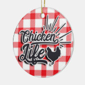 Kippenleven Keramisch Ornament (Links)
