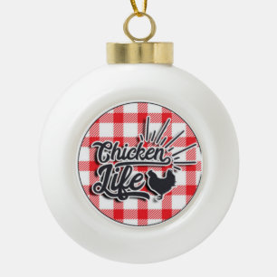 Kippenleven Keramische Bal Ornament