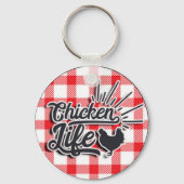 Kippenleven Sleutelhanger (Voorkant)