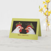 kippenliefde, Happy Jubileum Kaart (Gele Bloem)