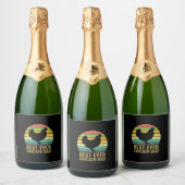 Kippenliefhebber | Beste Kip Vader Ooit Sparkling Wijnetiket (Flessen)