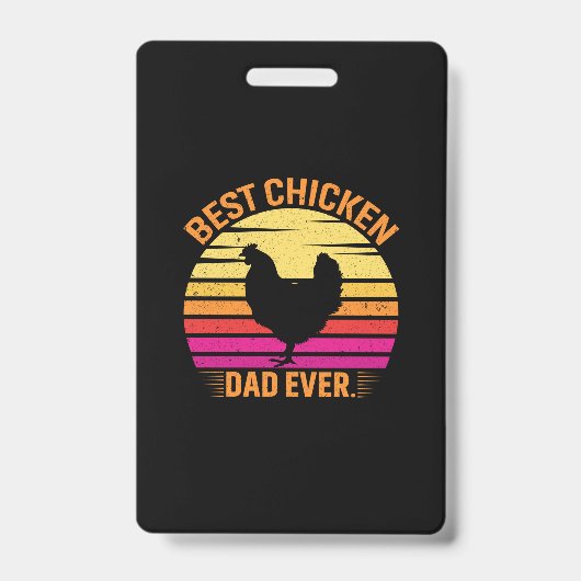 Kippenliefhebber | Beste kippenvader ooit Badge (Voorzijde)