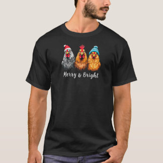 Kippenliefhebber Boer Vrolijk Bright Christmas Chi T-shirt