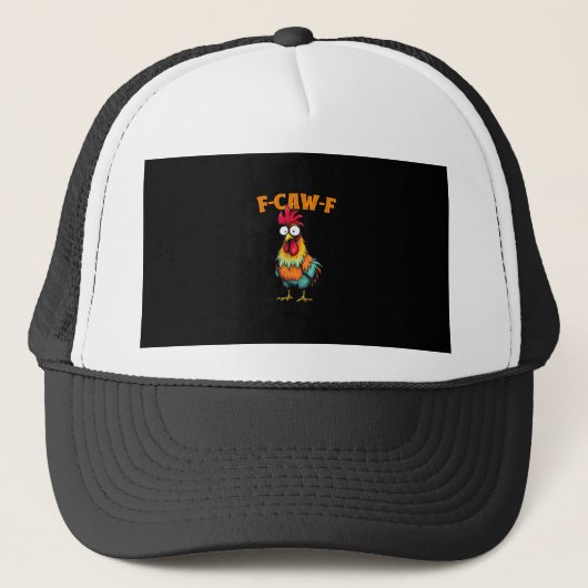 Kippenliefhebber Grappige F-Caw-F Kip Trucker Pet (Voorkant)