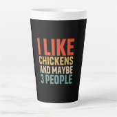 Kippenliefhebber | Ik Hou van Kippen Latte Mok (Voorkant)