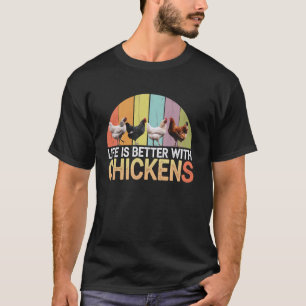 Kippenliefhebber Leven is beter met kippen Boer  T-shirt
