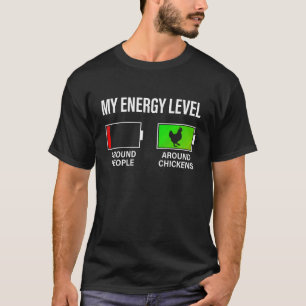 Kippenliefhebber Mijn energieniveau Funny kippenbo T-shirt
