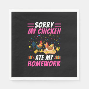 Kippenliefhebber Mijn Kip At Mijn Huiswerk Servet