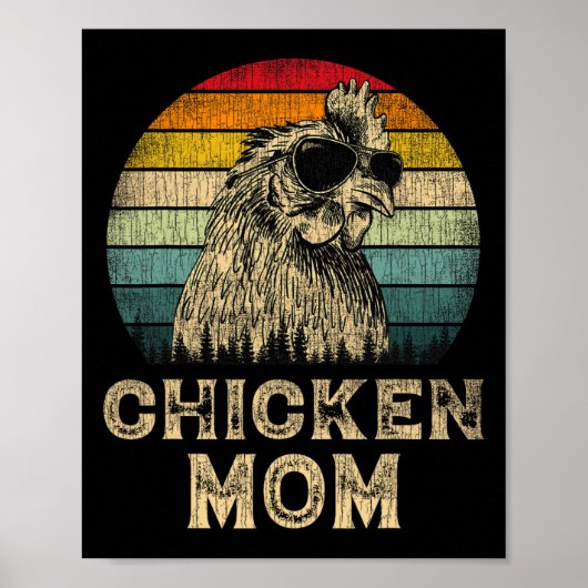 Kippenliefhebber Moeder Moederdag Oude Kip Moeder Poster (Voorkant)