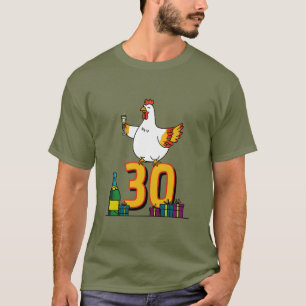 Kippenliefhebber Verjaardag 30e Hen Kip Pluimvee T-shirt