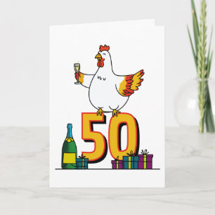 Kippenliefhebber Verjaardag 50ste Hen Pet Poultry Kaart