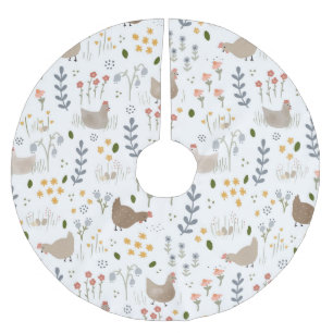 Kippenliefhebbers Bloemen Kerstvakantie Kerstboom Rok