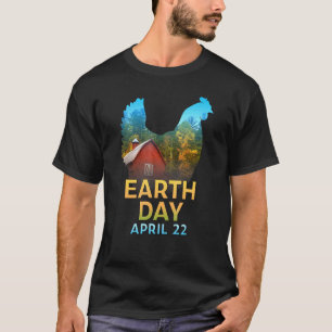 Kippenliefhebbers Earth Day 22 april Milieuvriende T-shirt