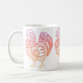 kippenlineart koffiemok (Links)