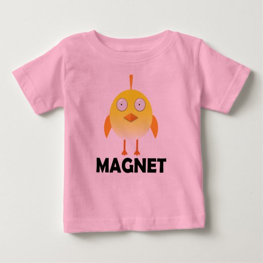Kippenmagneet - Baby Fine Jersey T-Shirt (Voorkant)