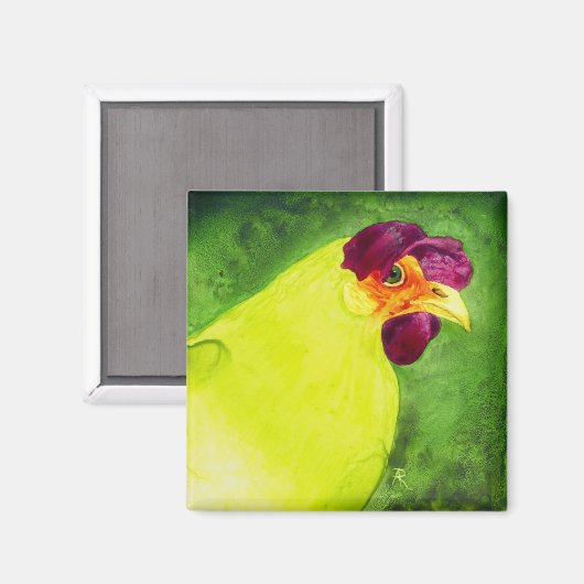 Kippenmagneet - "Spring Chicken" Magneet (Voorkant / Achterkant)