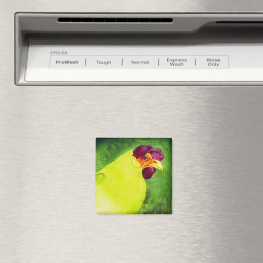 Kippenmagneet - "Spring Chicken" Magneet (Insitu (Vaatwasser))